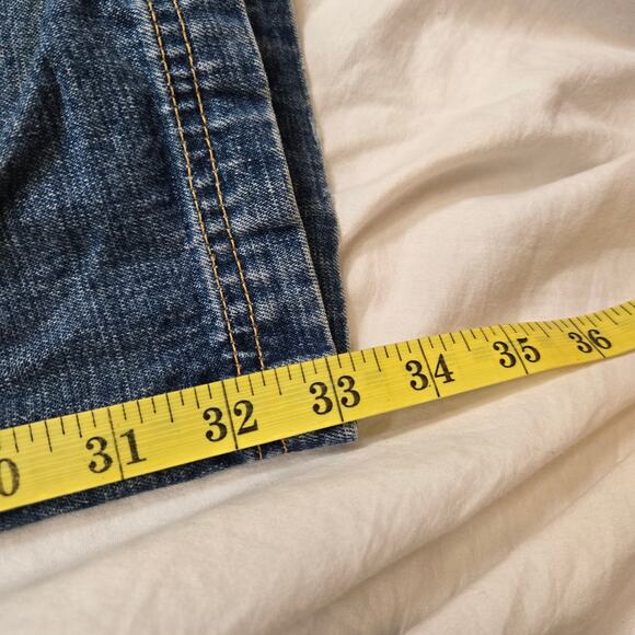 Vtg PJL Industries UK W11 Jeans Size 36x33 Medium Wash Blue Denim Baggy Fit - Picture 11 of 14